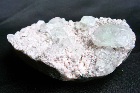 ES-ZM10042 - Clear Apophyllite crystals on Chalcedony