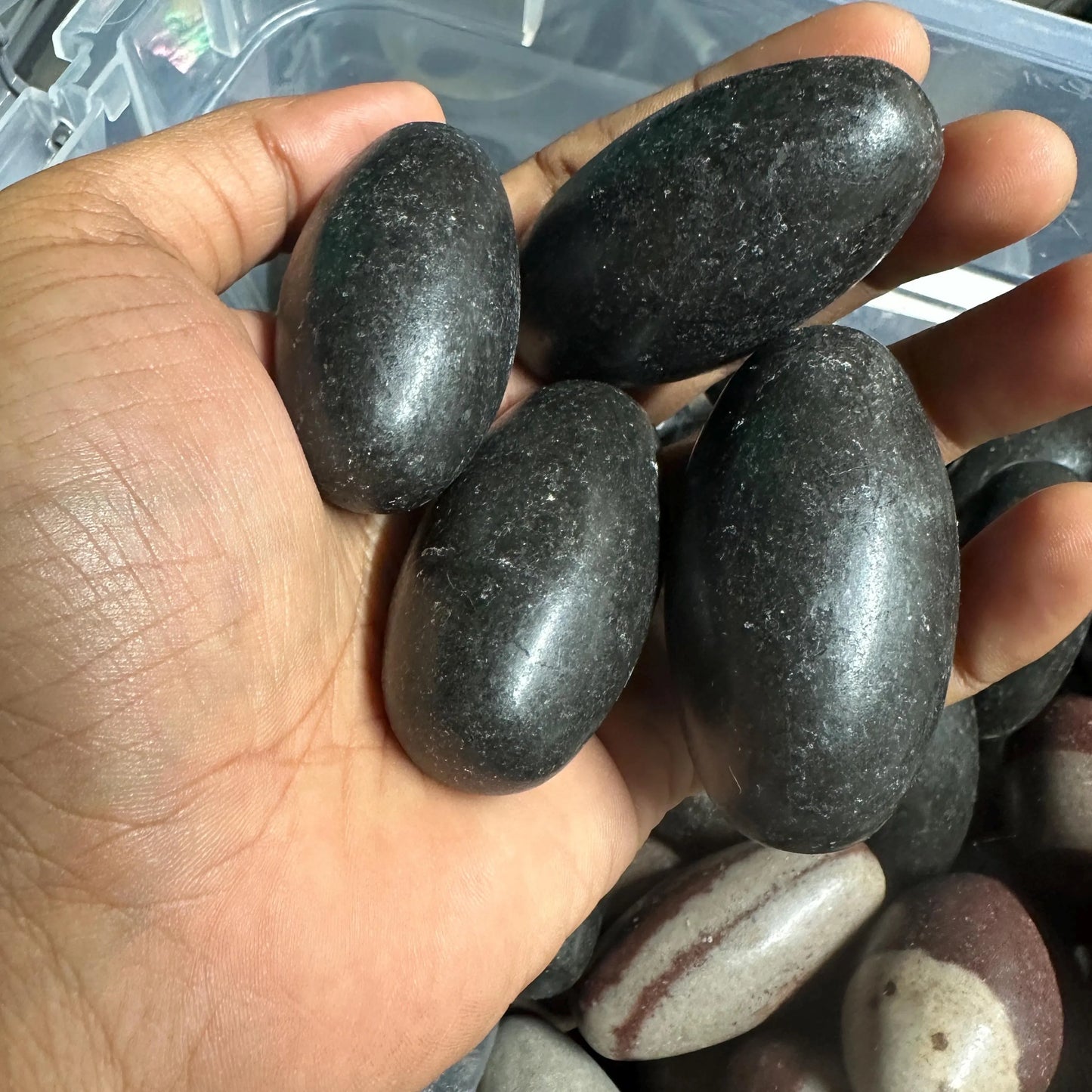 2 inches Shiva Lingam - Black