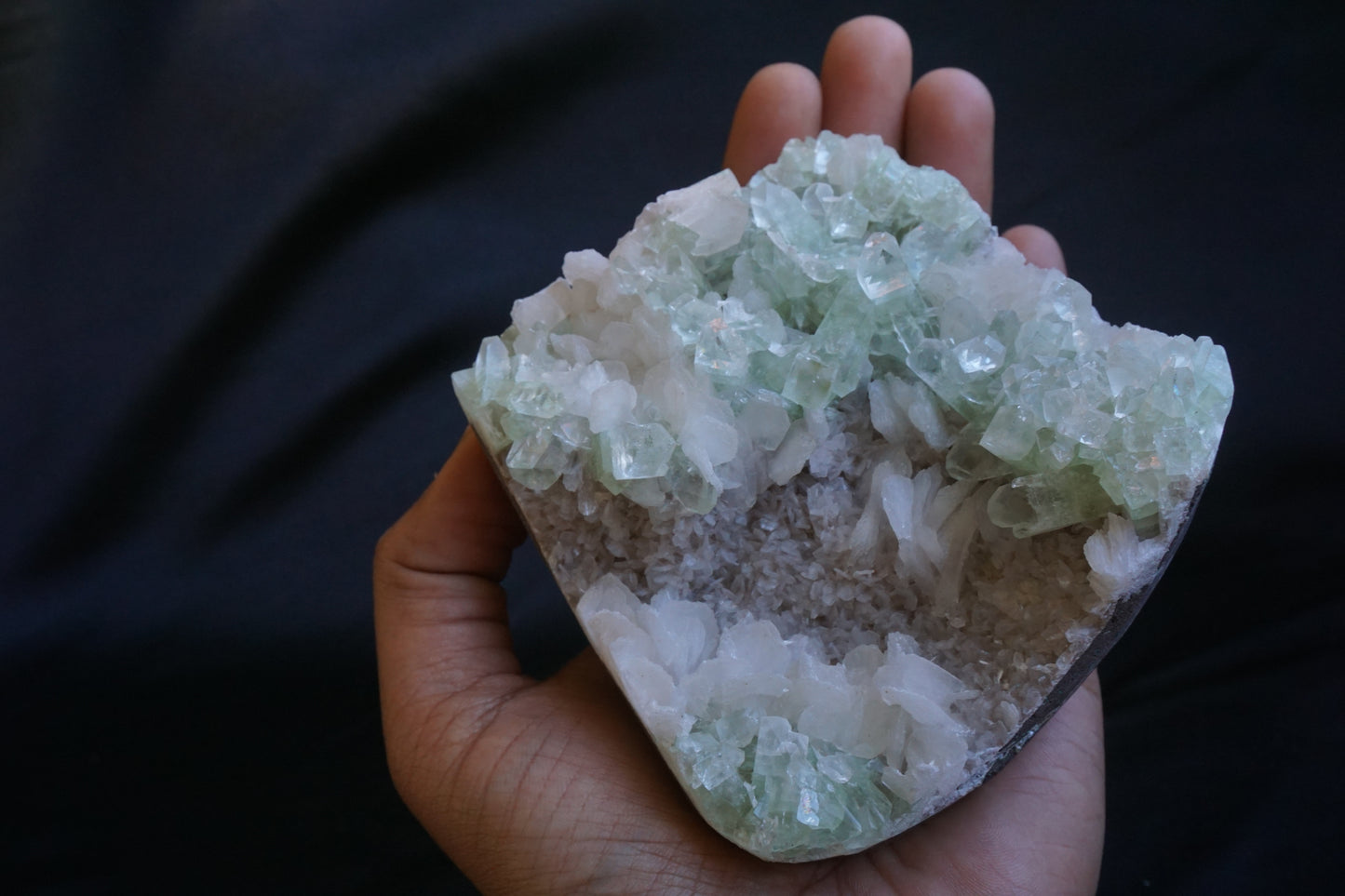 ES-ZM10058 - Green Apophyllite with Stilbite