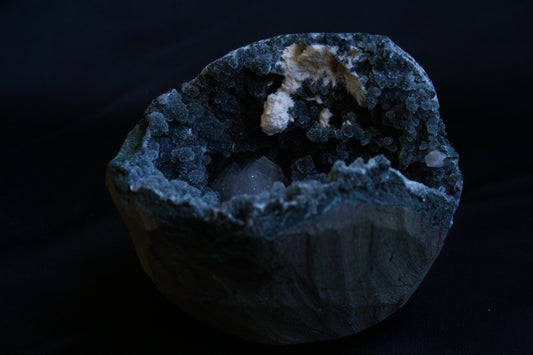 ES-ZM10059 - Chalcedony Geode with Green Apophyllite and Okenite