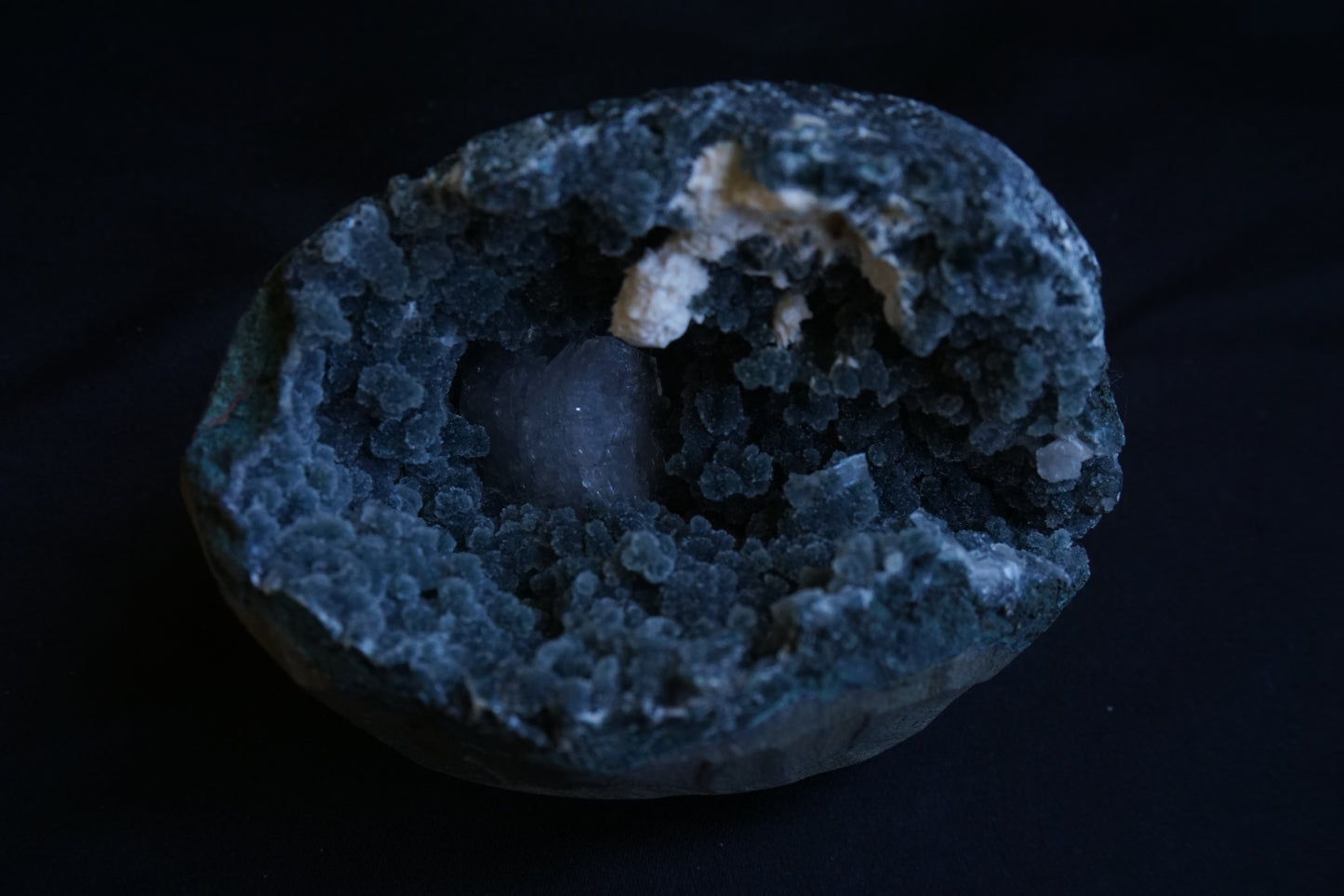 ES-ZM10059 - Chalcedony Geode with Green Apophyllite and Okenite