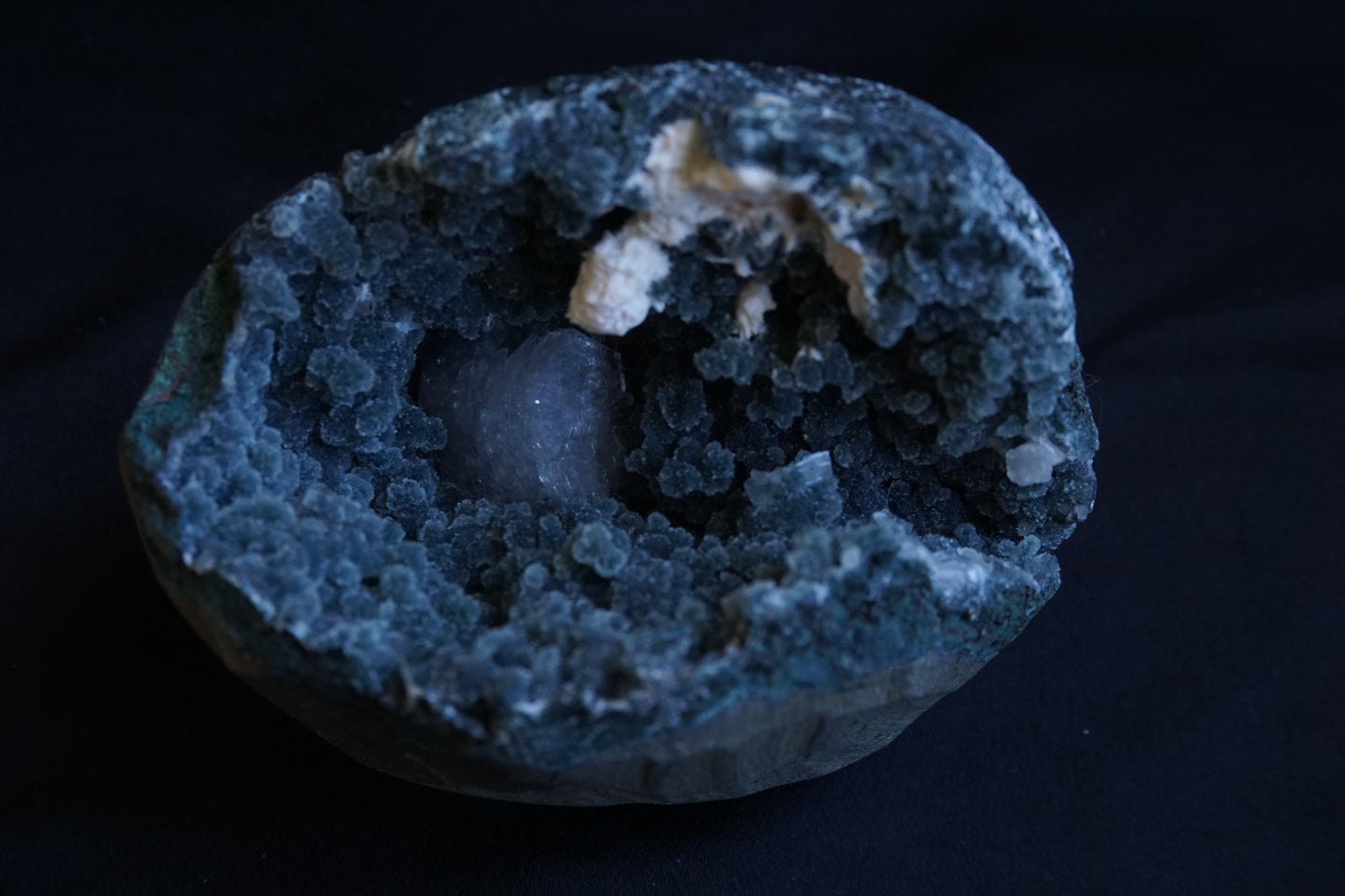ES-ZM10059 - Chalcedony Geode with Green Apophyllite and Okenite