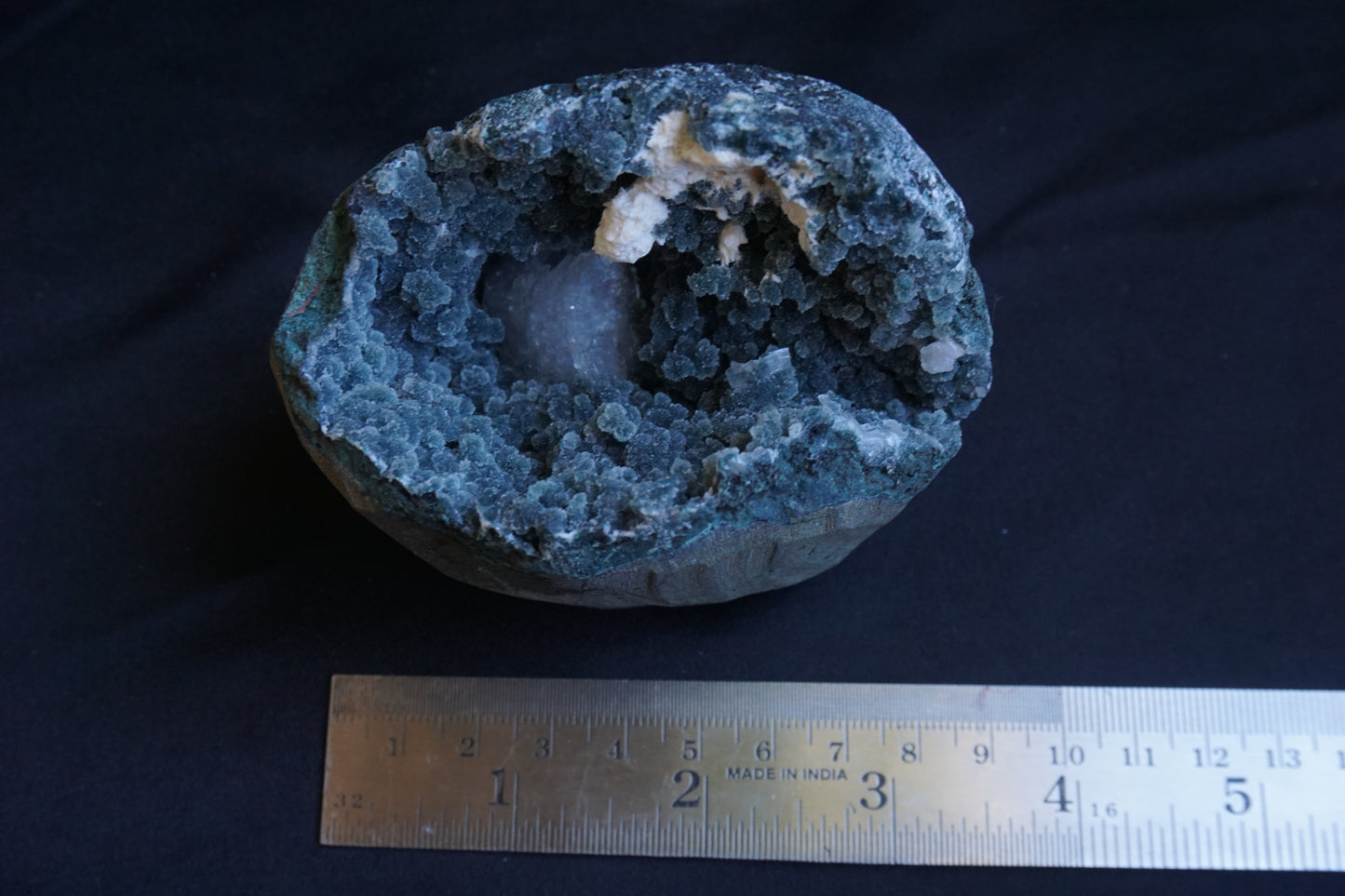 ES-ZM10059 - Chalcedony Geode with Green Apophyllite and Okenite