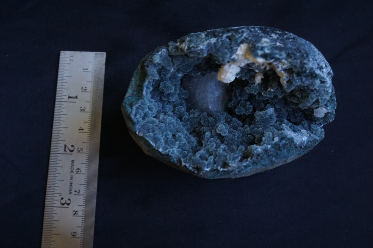 ES-ZM10059 - Chalcedony Geode with Green Apophyllite and Okenite