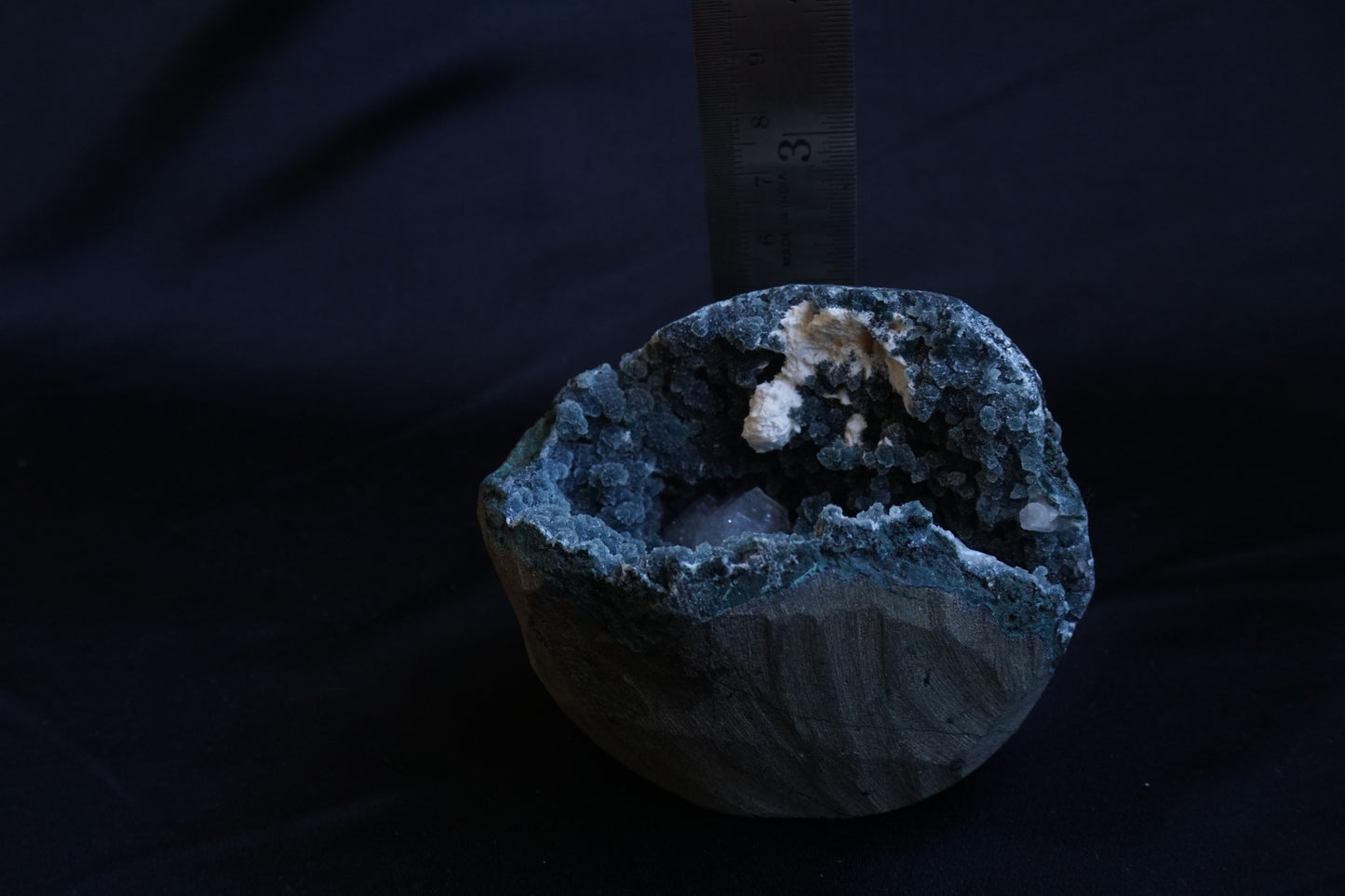 ES-ZM10059 - Chalcedony Geode with Green Apophyllite and Okenite