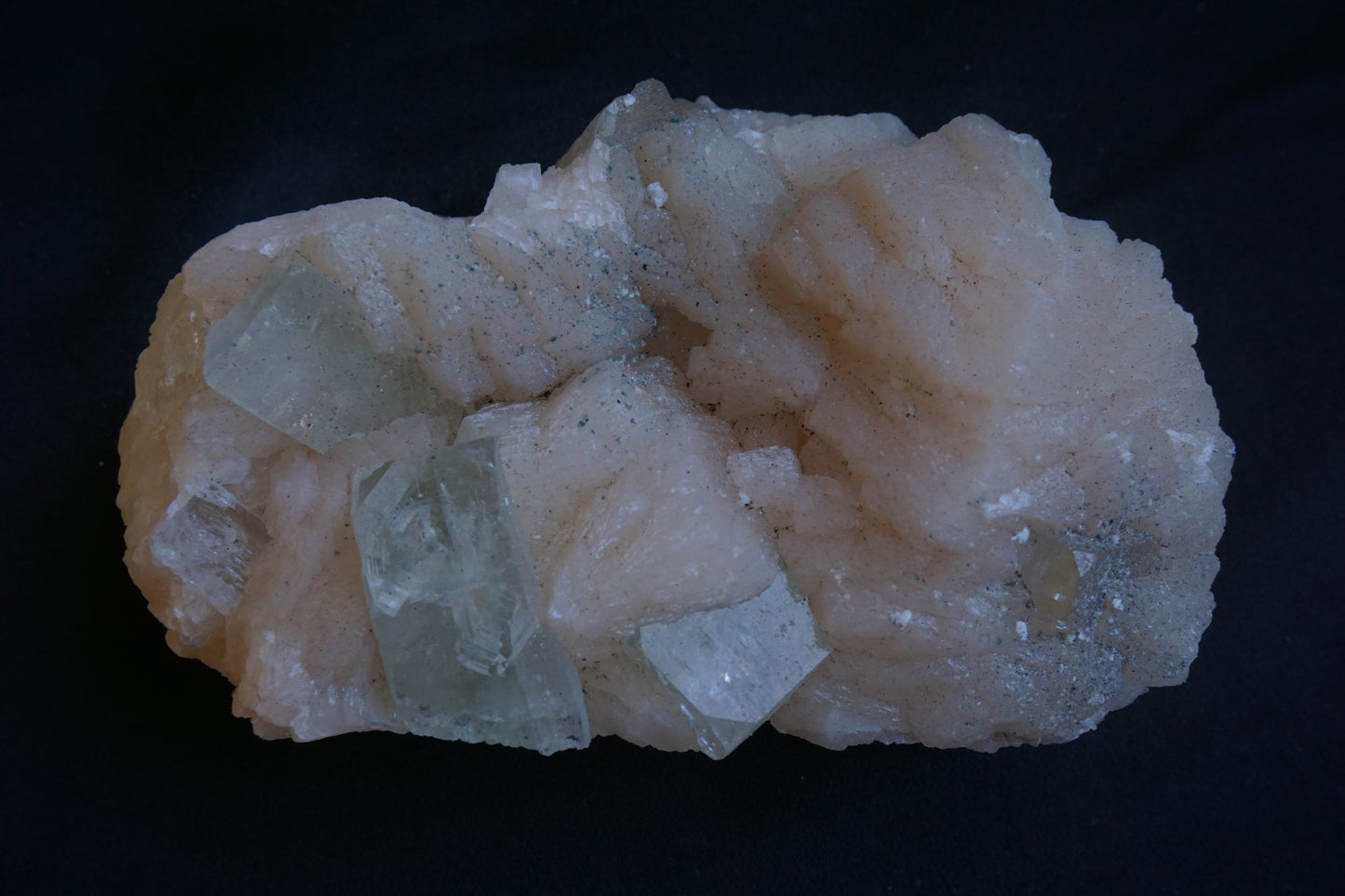 ES-ZM10062 - Green Apophyllite with Big Stilbite
