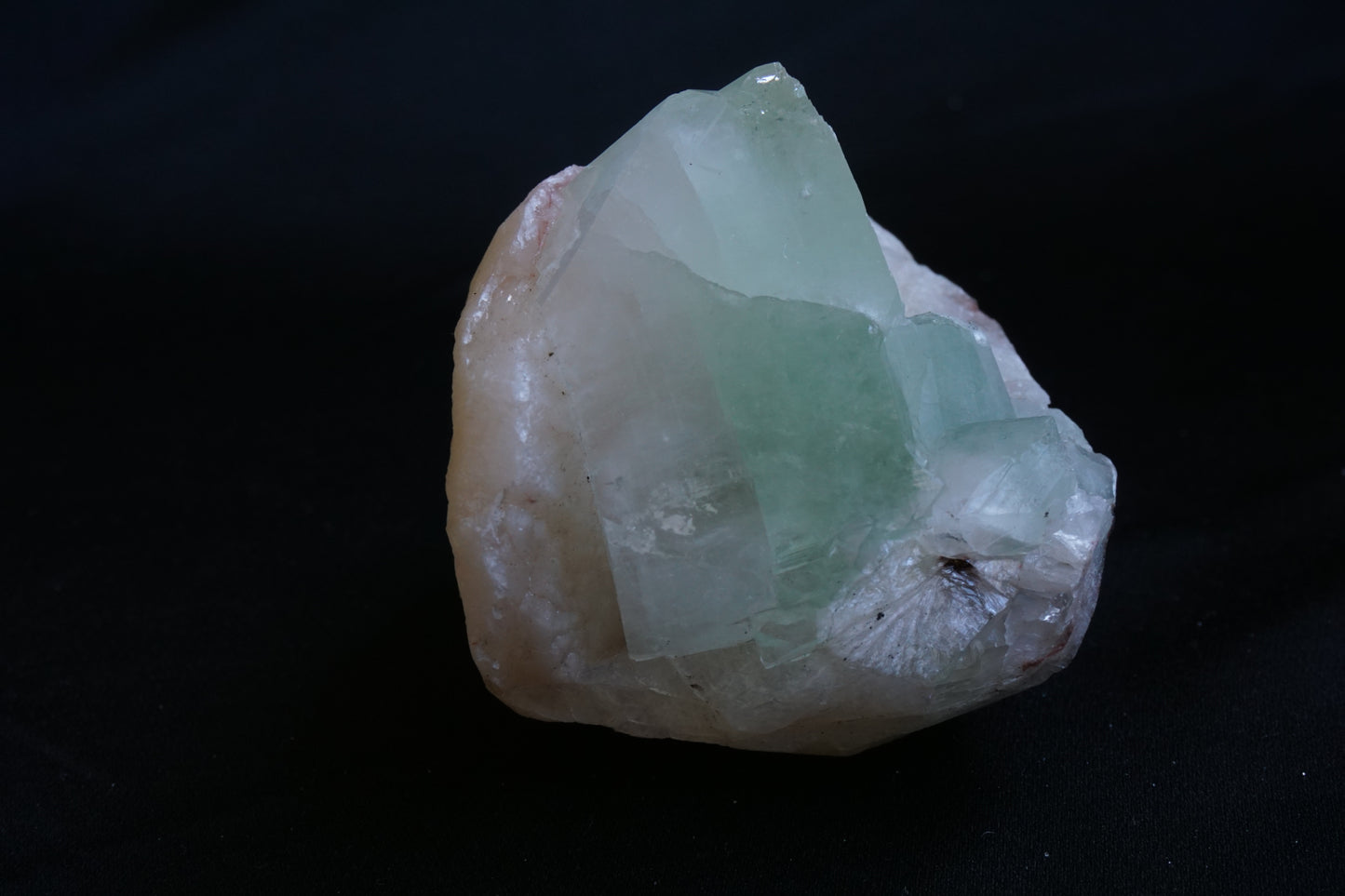 ES-ZM10066 - Big Green Apophyllite on Stilbite