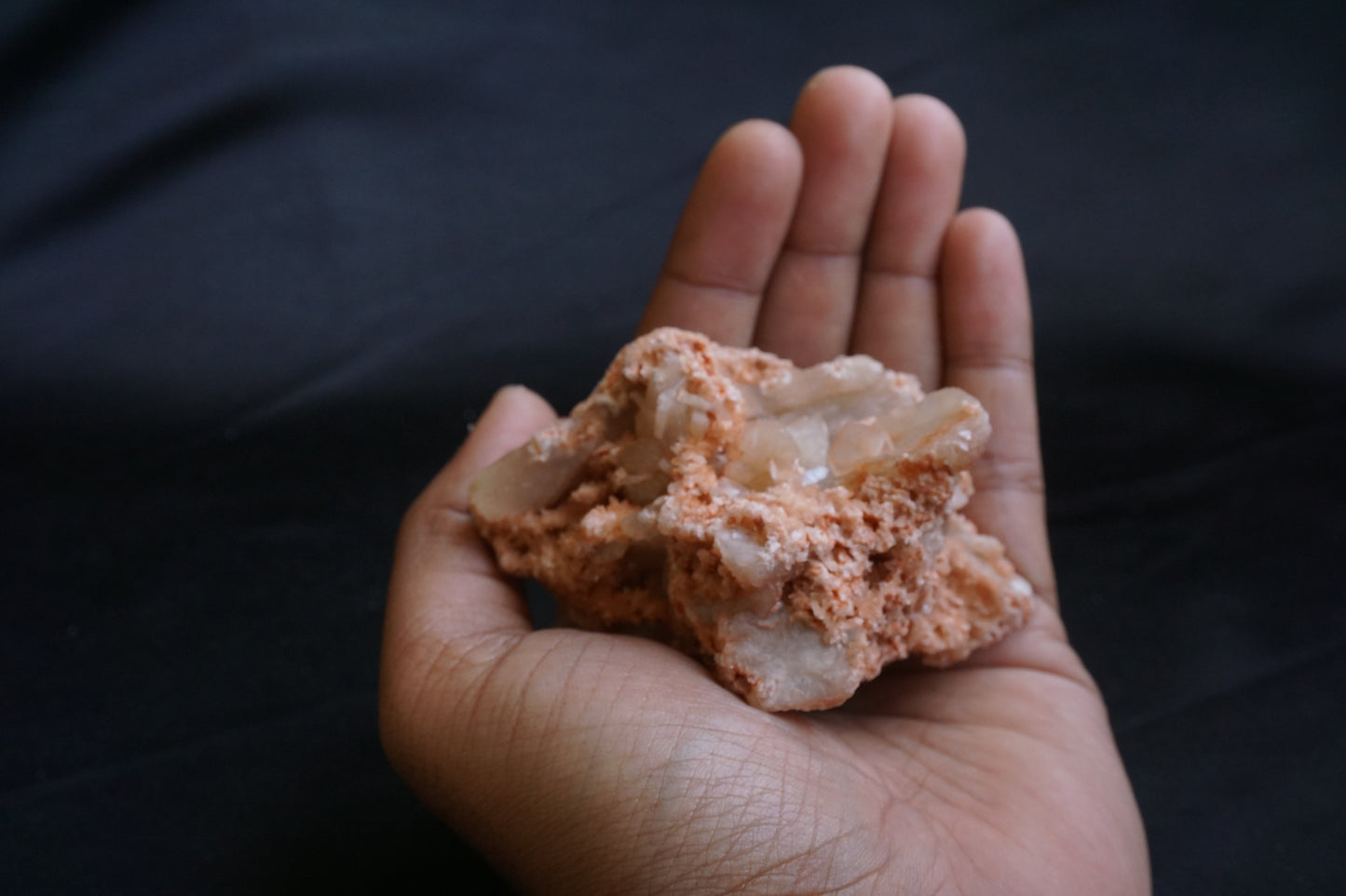 ES-ZM10068 - Peach Stilbite with Chalcedony