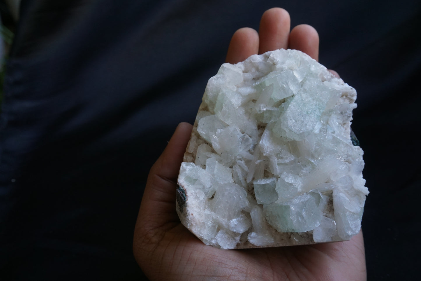 ES-ZM10083 - Light Green Apophyllite with Stilbite