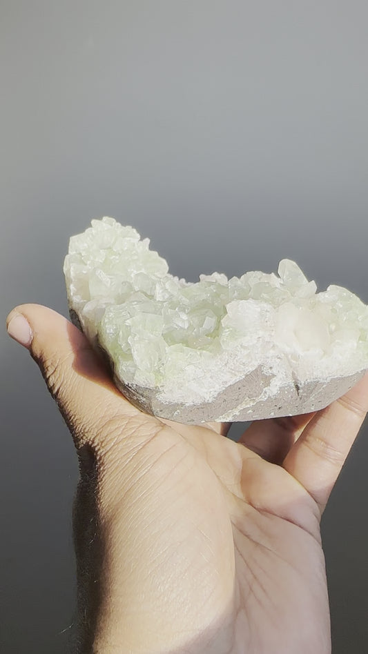 ES-ZM10058 - Green Apophyllite with Stilbite
