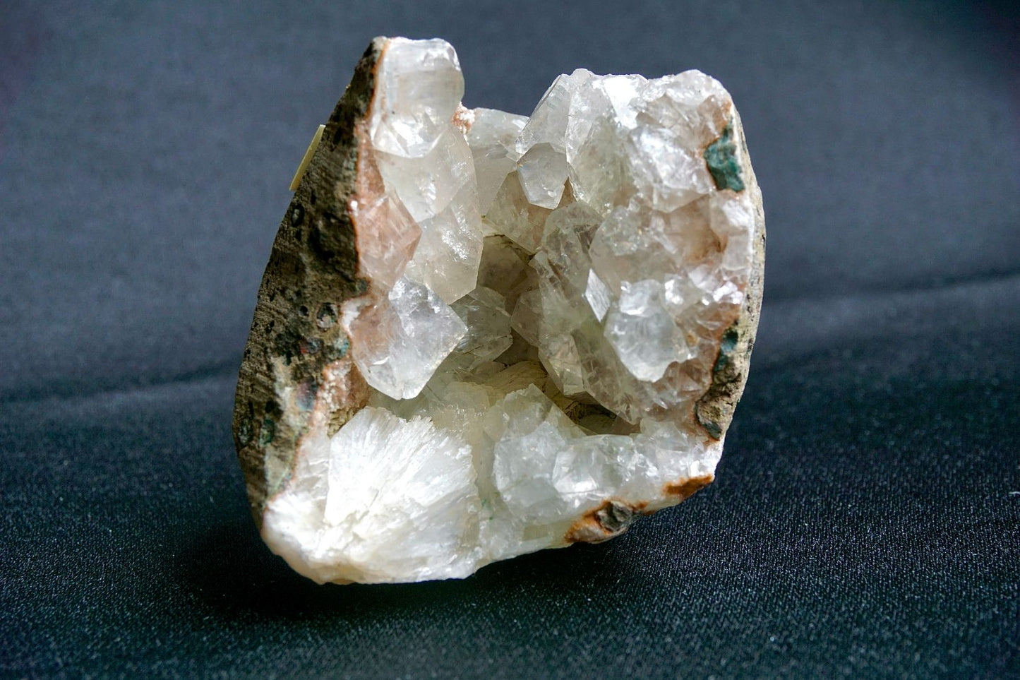 ES-ZM10007 -  Sparkling Green Apophyllite with Stilbite on Chalcedony