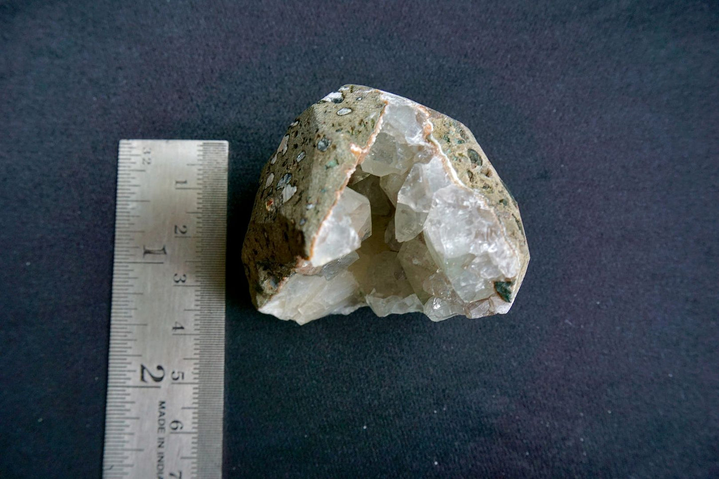 ES-ZM10007 -  Sparkling Green Apophyllite with Stilbite on Chalcedony