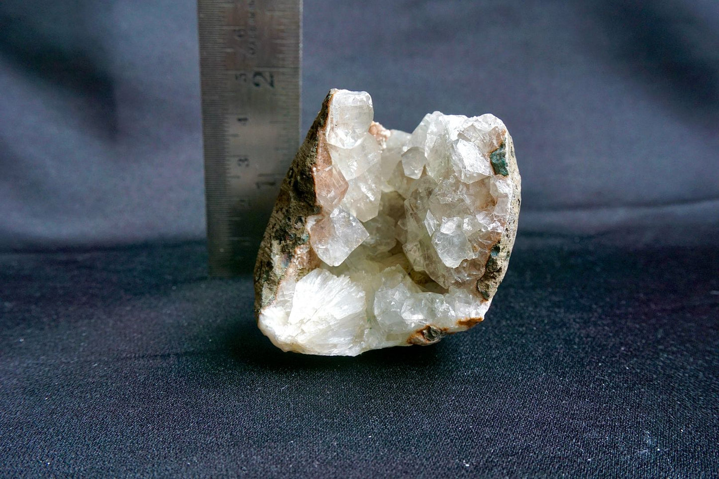 ES-ZM10007 -  Sparkling Green Apophyllite with Stilbite on Chalcedony