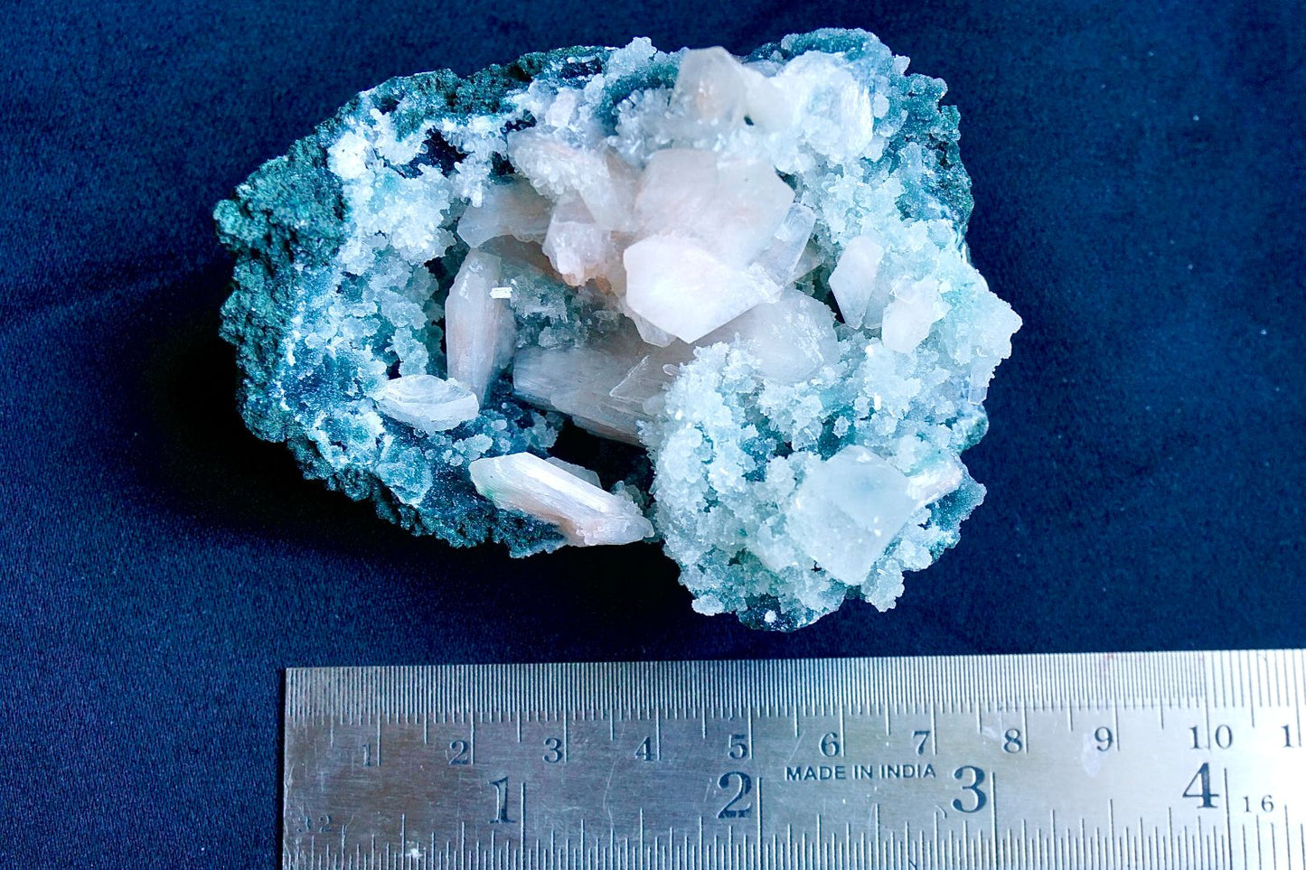 ES-ZM10014 - Stilbite with Apophyllite on Chalcedony