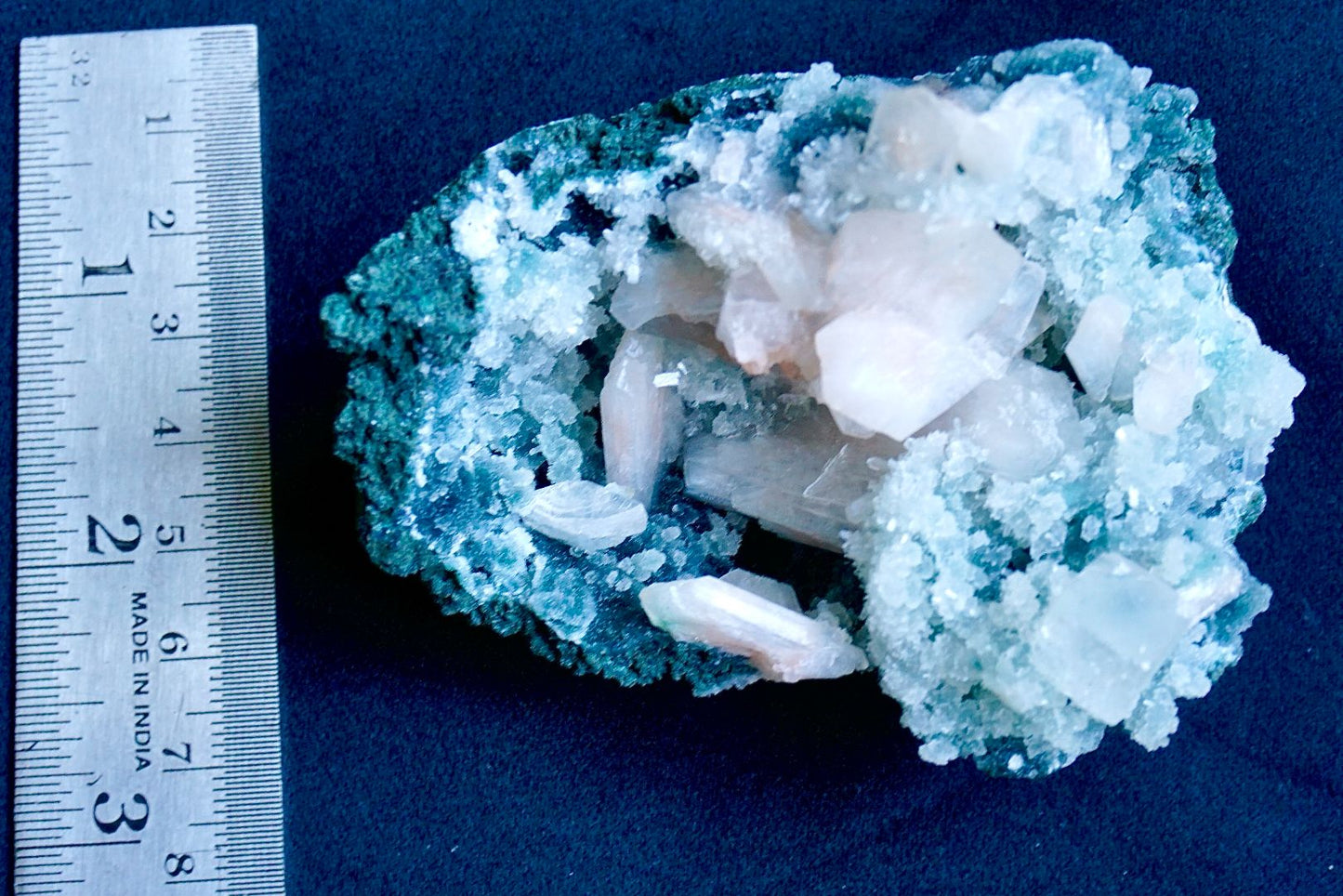 ES-ZM10014 - Stilbite with Apophyllite on Chalcedony