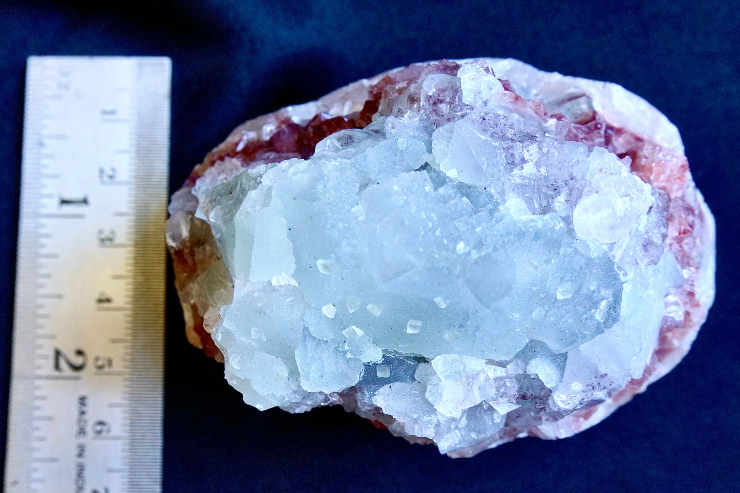 ES-ZM10031 - Green Apophyllite on Stilbite