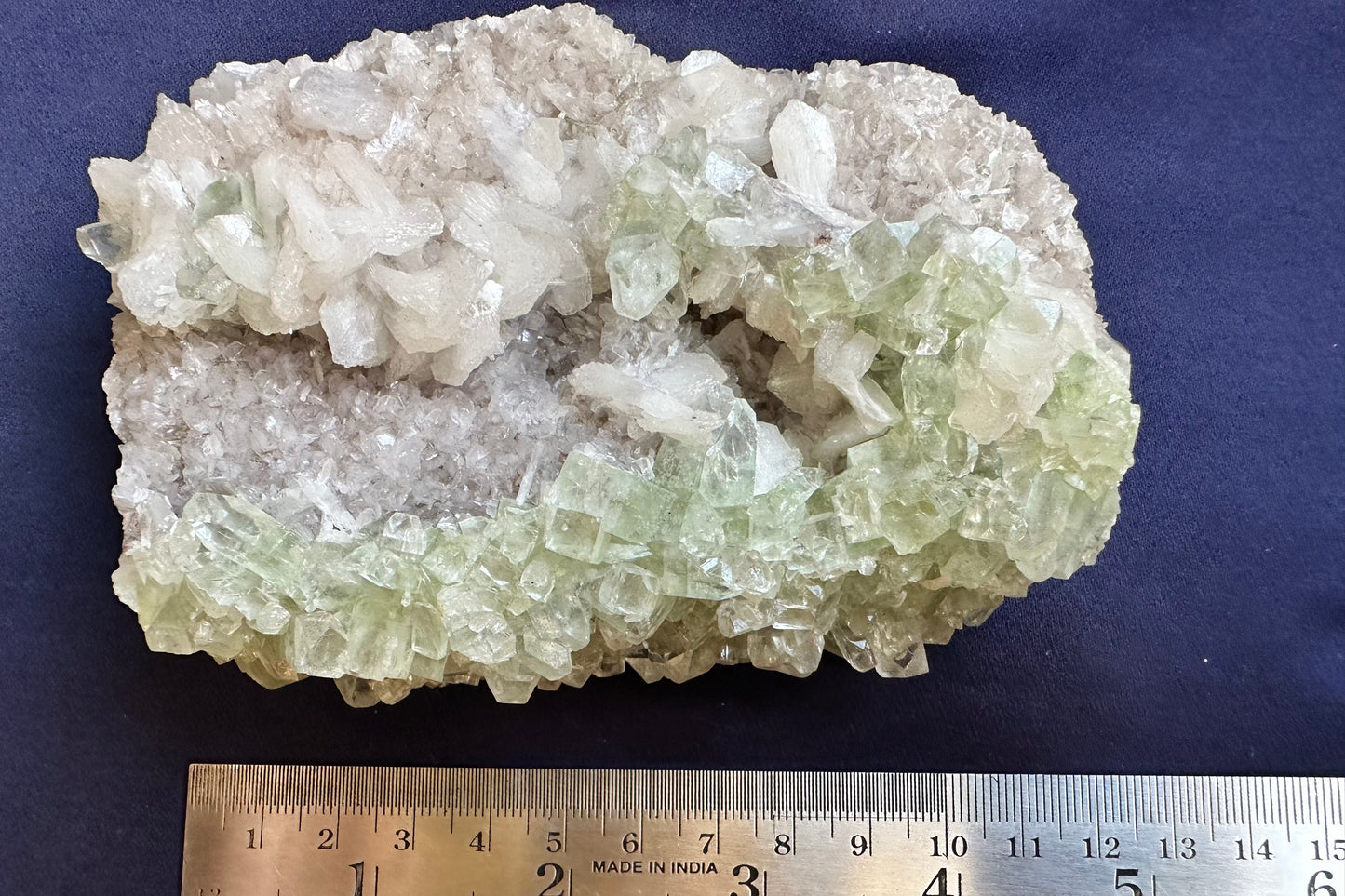 ES-ZM10148 - Green Apophyllite with White Stilbite