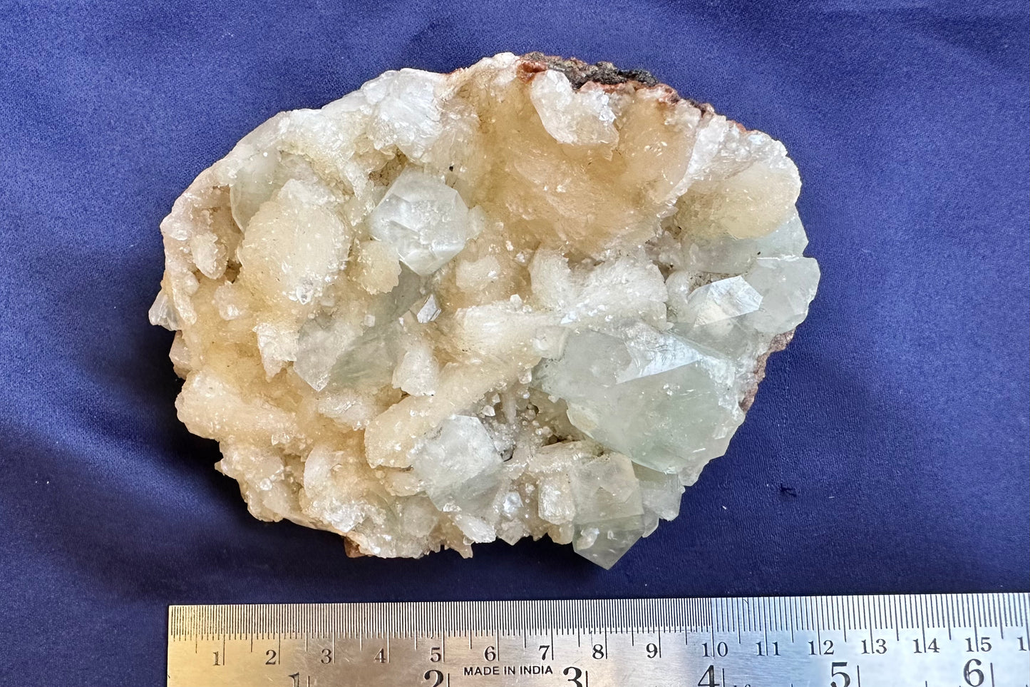 ES-ZM10118 - Green Apophyllite with Druzy Stilbite