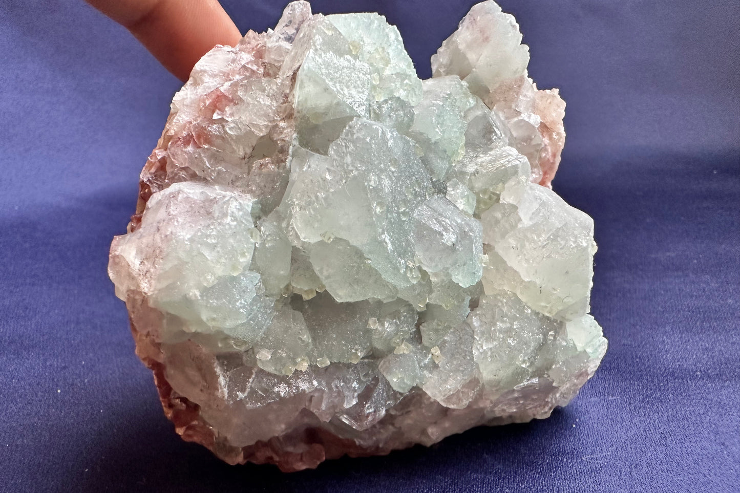 ES-ZM10136 - Green Apophyllite on Peach Stilbite