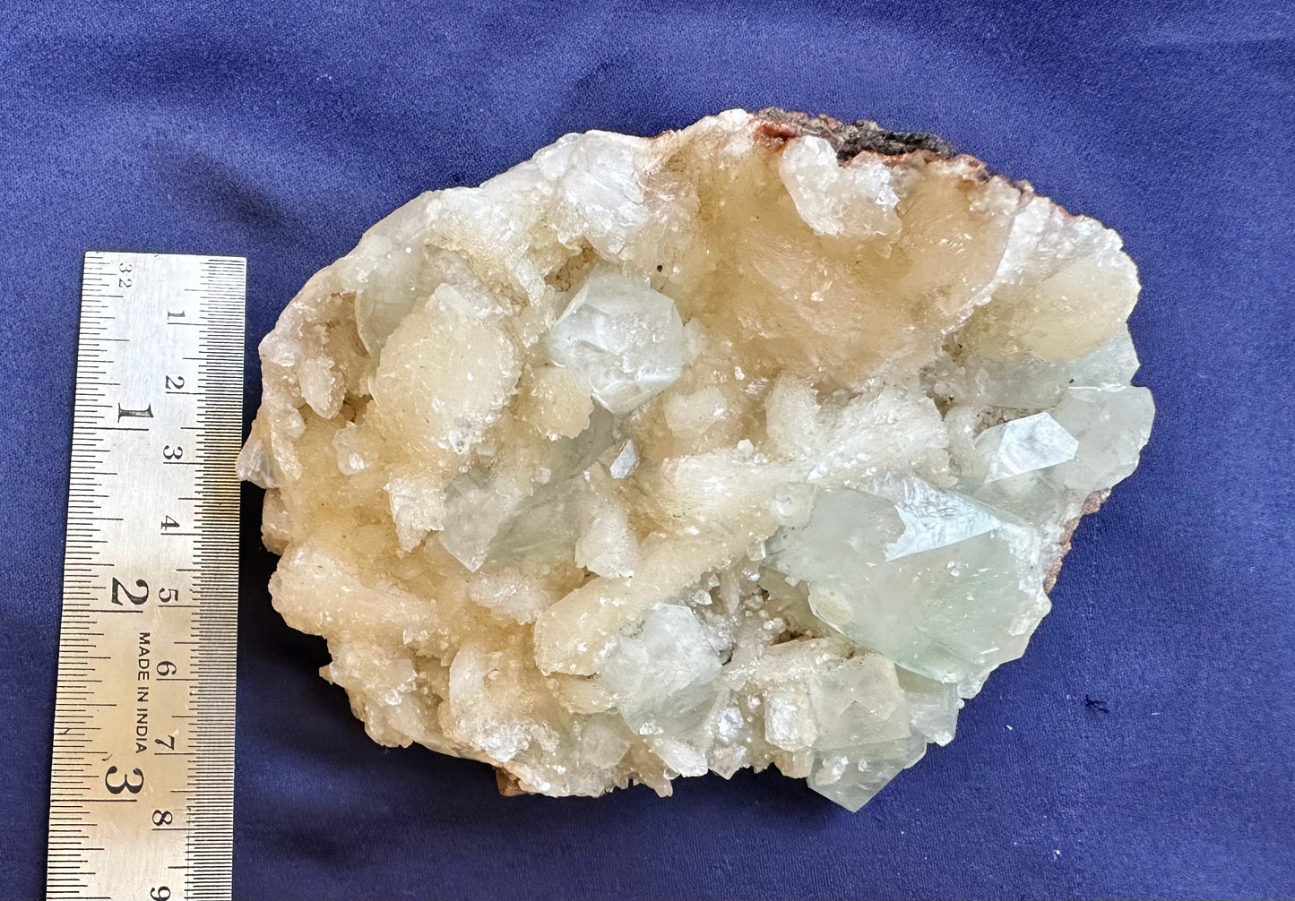 ES-ZM10118 - Green Apophyllite with Druzy Stilbite