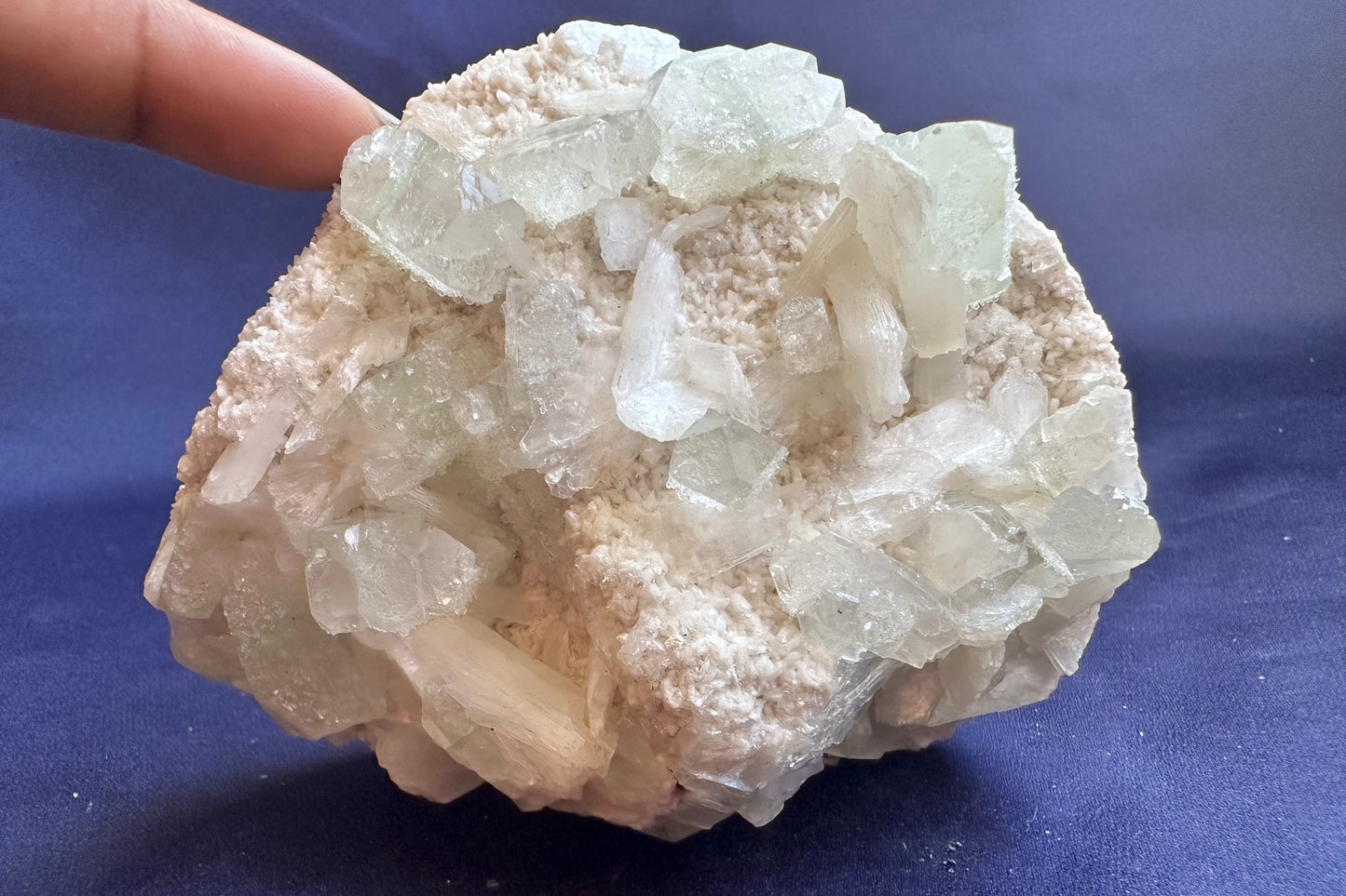 ES-ZM10140 - Clear Green Apophyllite with White Stilbite