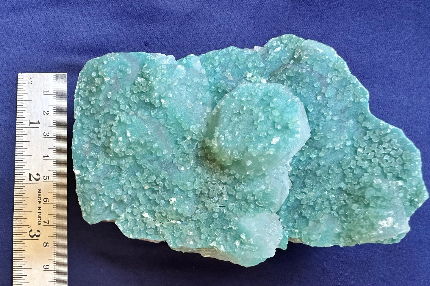 ES-ZM10115 - Druzy Green Apophyllite with Stilbite base