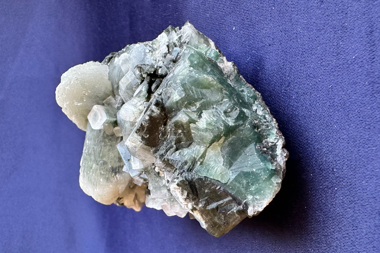 ES-ZM10128 - Green Apophyllite with White Stilbite