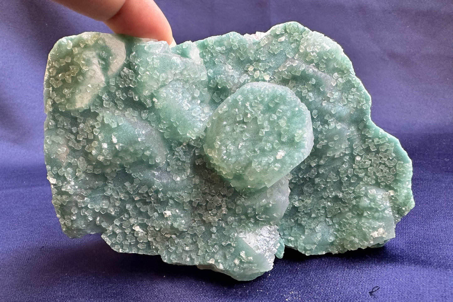 ES-ZM10115 - Druzy Green Apophyllite with Stilbite base