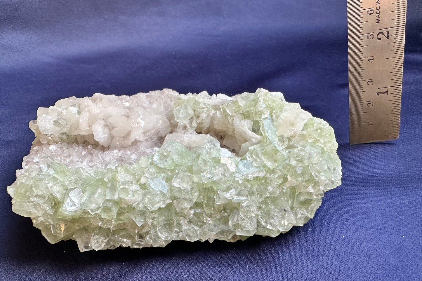 ES-ZM10148 - Green Apophyllite with White Stilbite