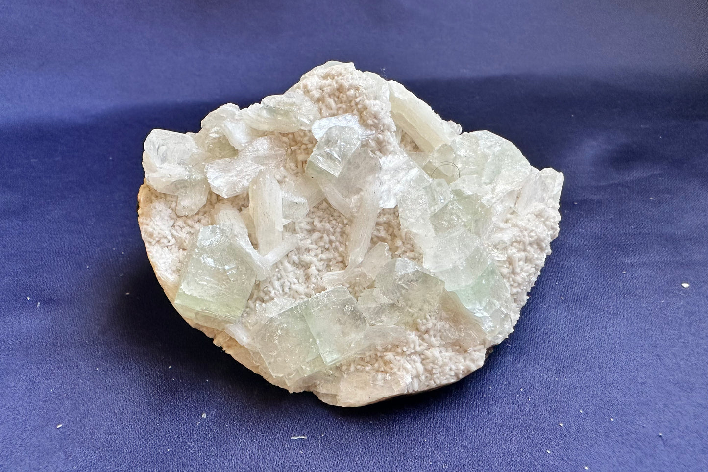 ES-ZM10140 - Clear Green Apophyllite with White Stilbite