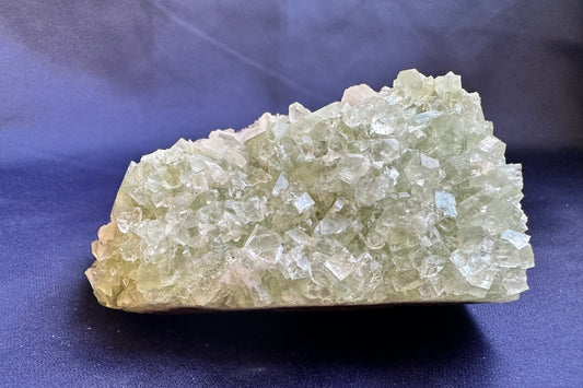 ES-ZM10158 - Green Apophyllite with tiny white Stilbite