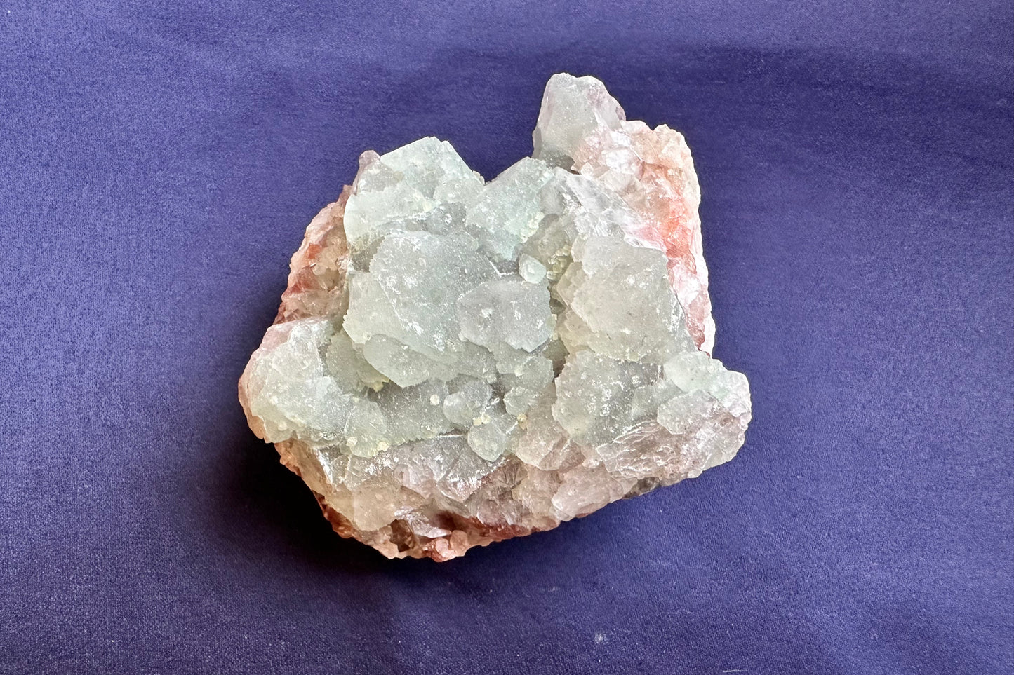 ES-ZM10136 - Green Apophyllite on Peach Stilbite