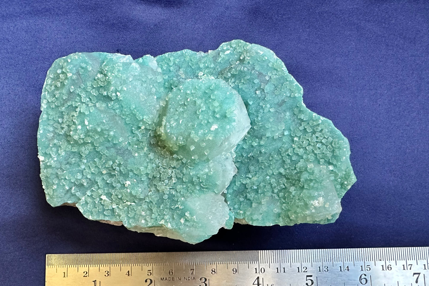 ES-ZM10115 - Druzy Green Apophyllite with Stilbite base