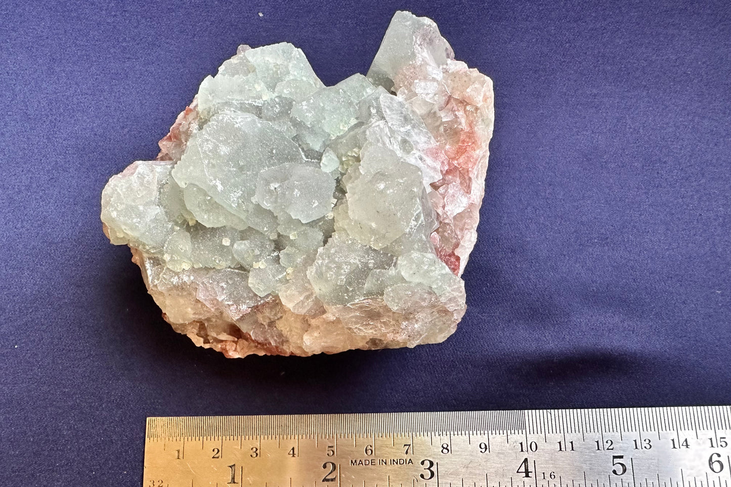 ES-ZM10136 - Green Apophyllite on Peach Stilbite