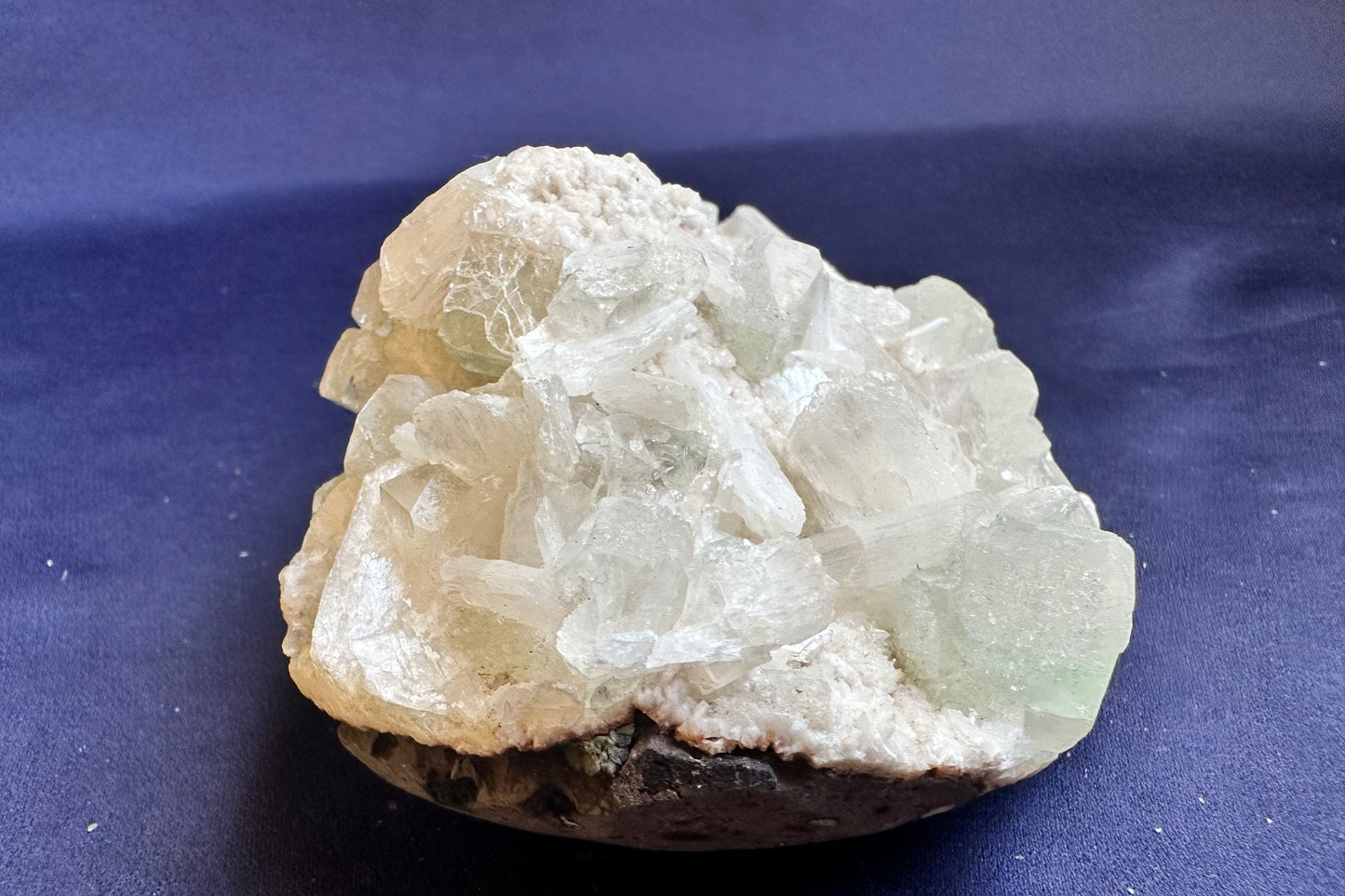 ES-ZM10140 - Clear Green Apophyllite with White Stilbite