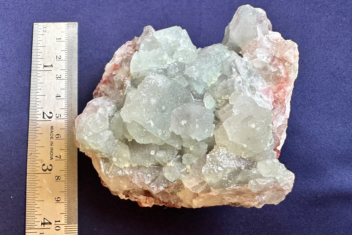 ES-ZM10136 - Green Apophyllite on Peach Stilbite