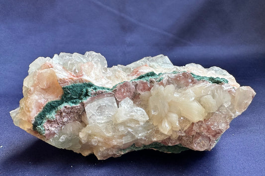 ES-ZM10153 - Apophyllite cluster on Peach Stilbite