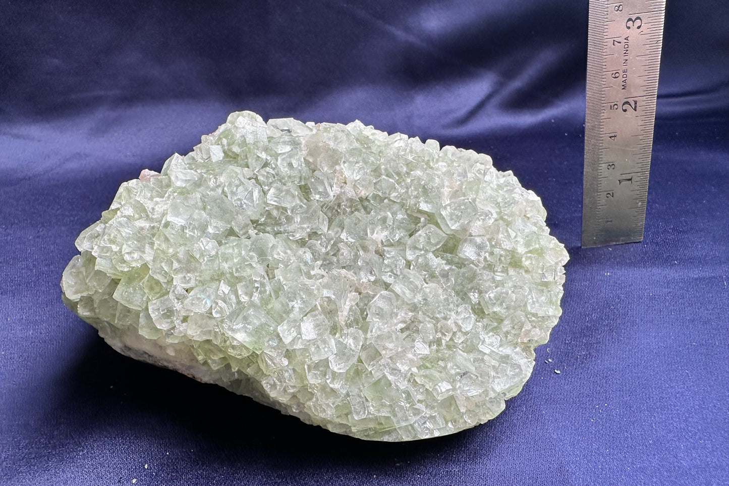 ES-ZM10171 - Green Apophyllite with shiny White Stilbite