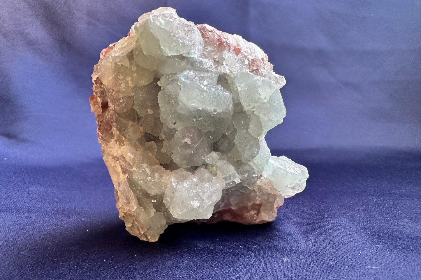 ES-ZM10136 - Green Apophyllite on Peach Stilbite