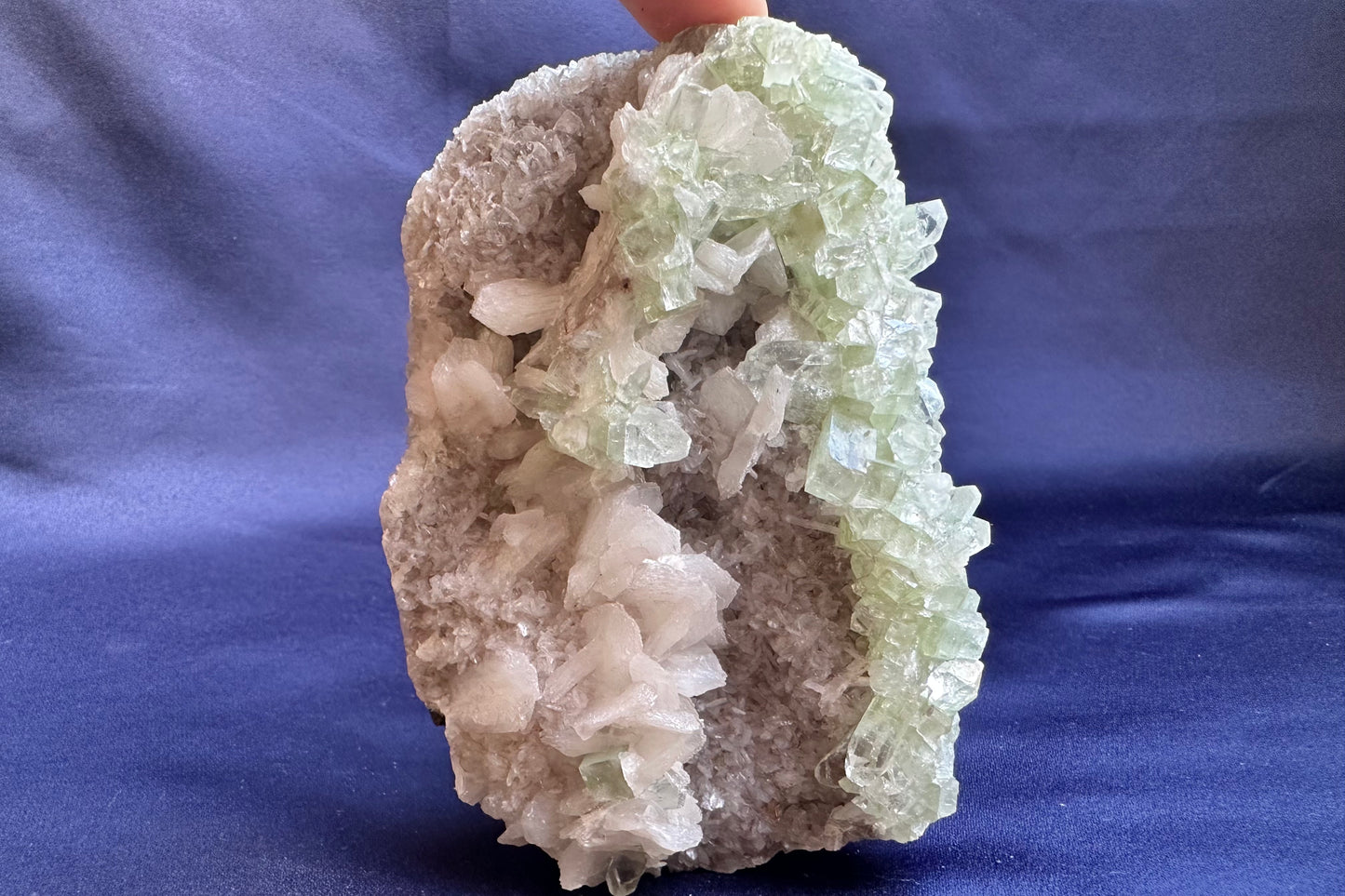 ES-ZM10148 - Green Apophyllite with White Stilbite