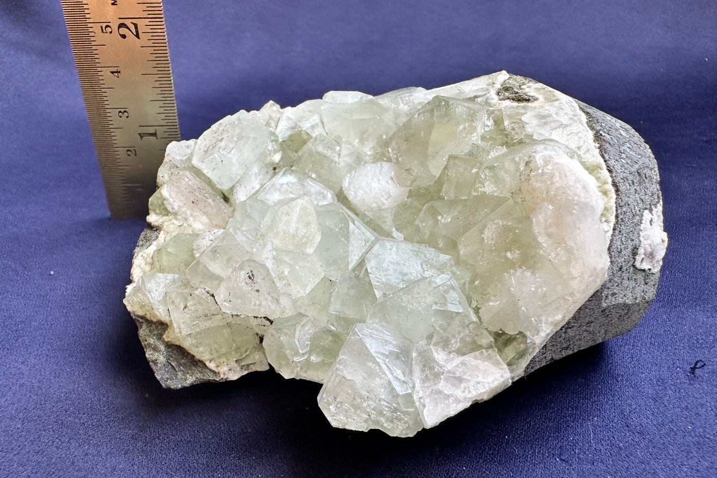 ES-ZM10111 - Green Apophyllite with white shiny Stilbite