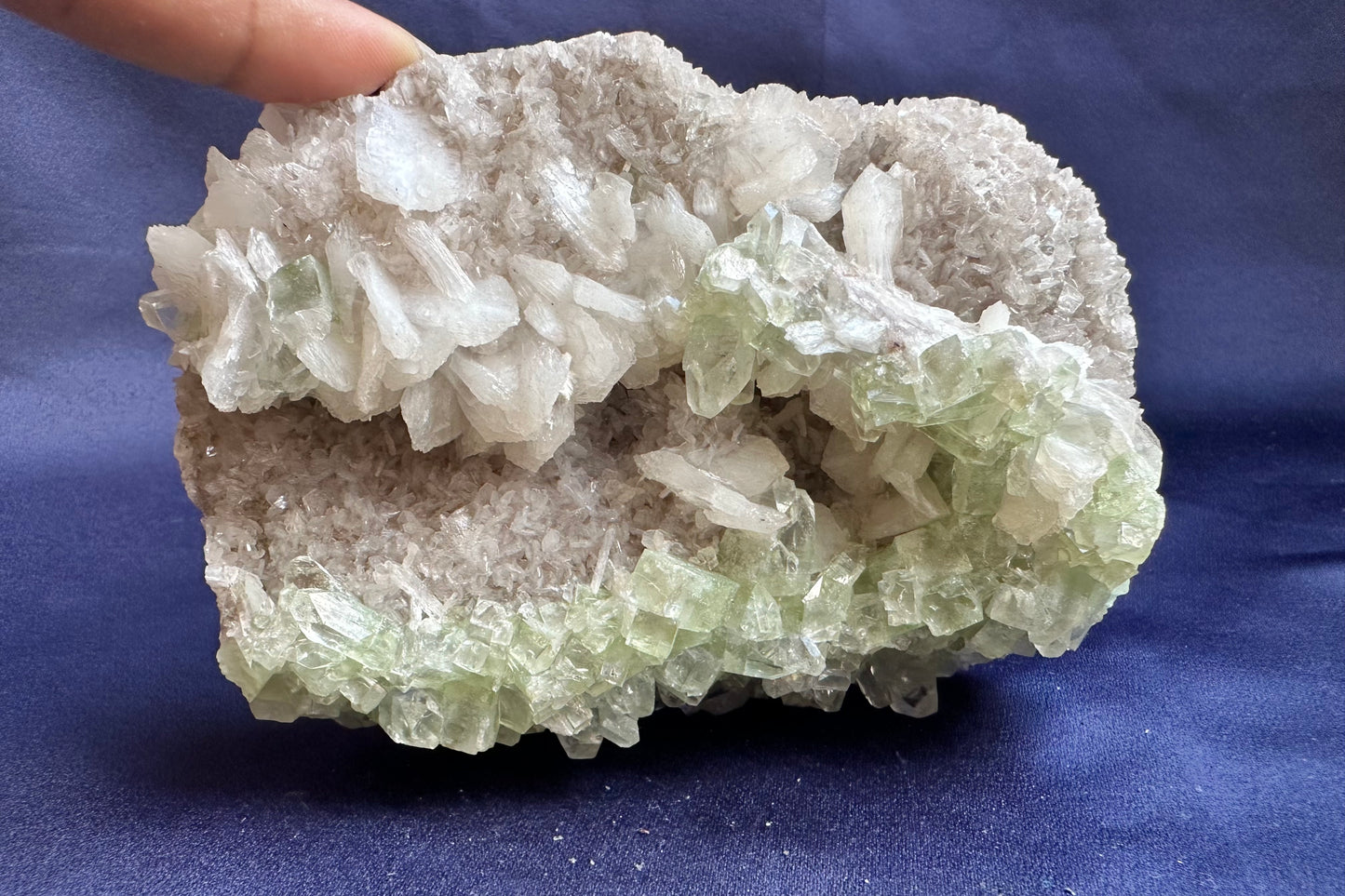 ES-ZM10148 - Green Apophyllite with White Stilbite