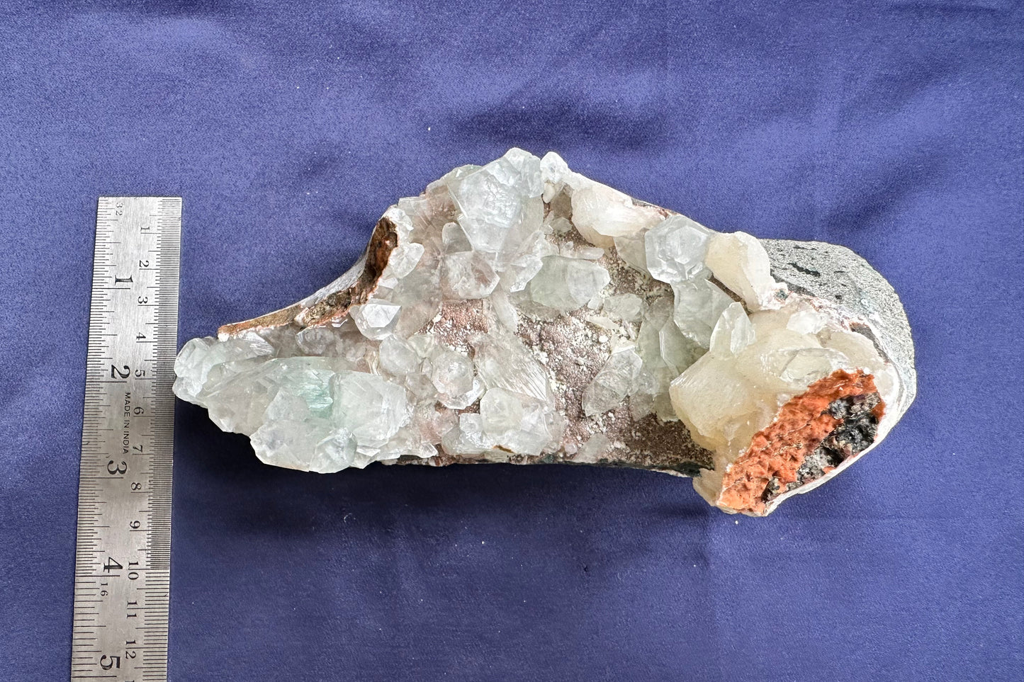 ES-ZM10191 - Green Apophyllite with Stilbite and Chalcedony