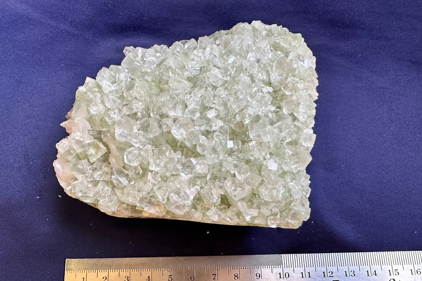 ES-ZM10116 - Shiny Green Apophyllite with tiny Stilbite