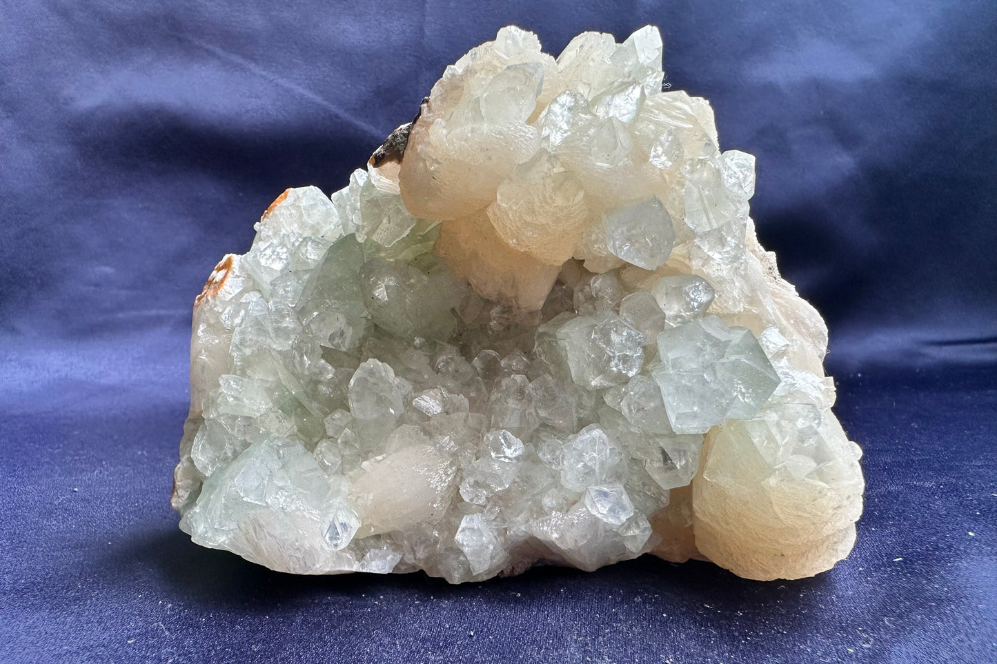 ES-ZM10167 - Clear Apophyllite crystals with White Stilbite