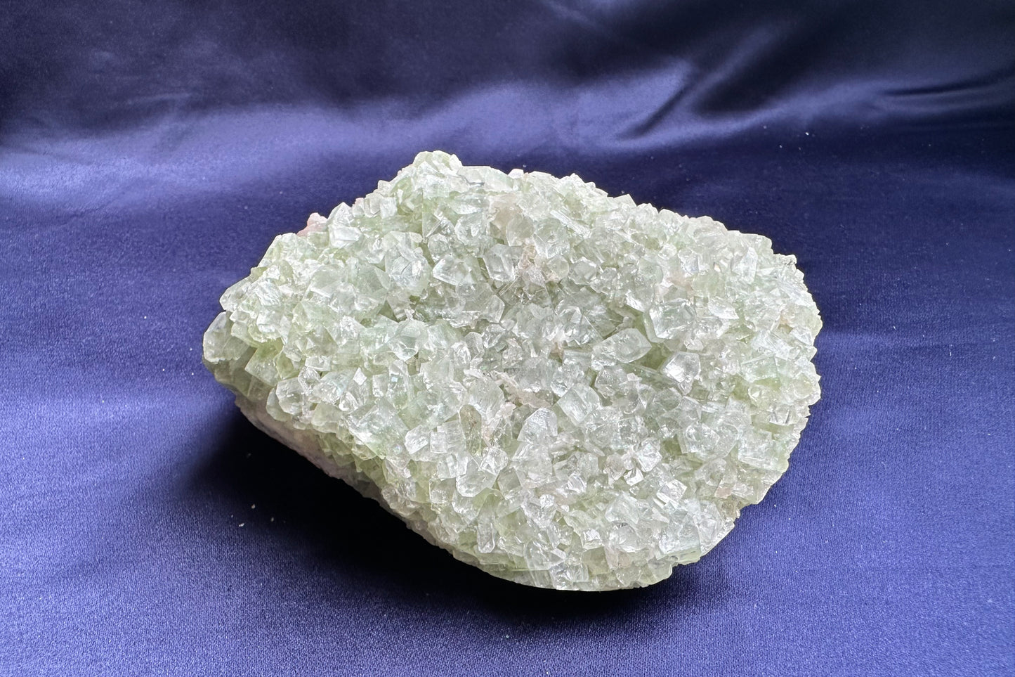 ES-ZM10171 - Green Apophyllite with shiny White Stilbite